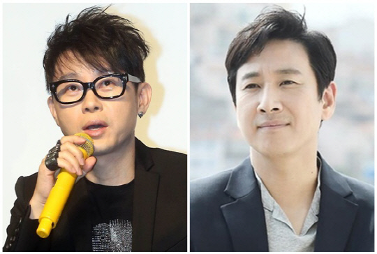 가수 이승환씨(왼쪽)와 고 배우 이선균씨. <연합뉴스>